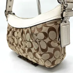 【良品】 coach y2k signature  canvas handbag accessory porch beige unisex コーチ ハンドバッグ