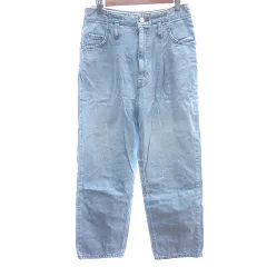 ミラオーウェン Mila Owen デニムパンツ ジーンズ ワイド ストレート 1 M 水色 ライトブルー /AU