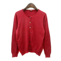 アマカ AMACA カーディガン ニット ウール 40 L 赤 レッド /MN