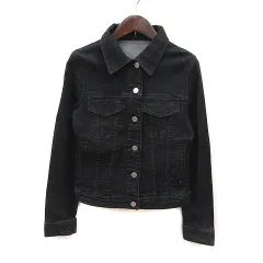 ティーニー TEANY デニムジャケット Gジャン ジージャン M 黒 ブラック /MS