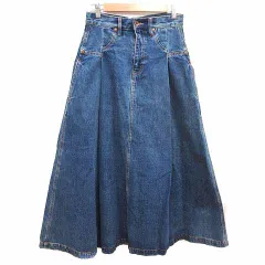 ロデオクラウンズ Rodeo Crowns フレアスカート ロング マキシ デニム S インディゴ /YK