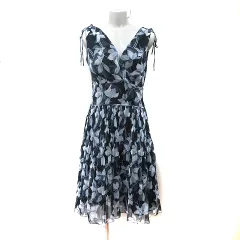 コムサイズム COMME CA ISM ワンピース ロング シフォン ノースリーブ 花柄 L マルチカラー /YI