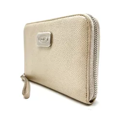 【良品】Tod's トッズ 二つ折財布 小銭 コインケース レザー 革 シルバー金具 レディース ユニセックス 男女兼用 ベージュのサムネイル