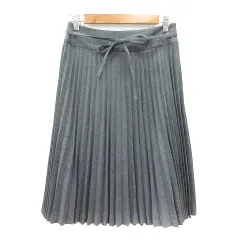 サマンサモスモス SM2 プリーツスカート ミモレ ロング M グレー /MN