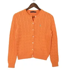 RALPH LAUREN ラルフローレン ケーブルニット　カーディガン L　刺繍