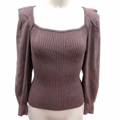 スナイデル SNIDEL ニット カットソー 長袖 ONE 茶 ブラウン /YK