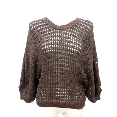 ザラ ZARA ニット セーター 長袖 L 茶 ブラウン /MN ●RY