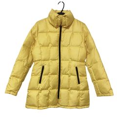 MK MICHEL KLEIN 中綿ロングコート イエロー 40 レディース 軽量【ZK97】