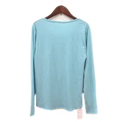 ミスティック mystic ニット カットソー 長袖 リブ F 水色 ライトブルー /MN