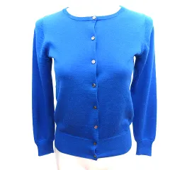 シップス SHIPS ニット カーディガン ウール 長袖 青 ブルー /AU 