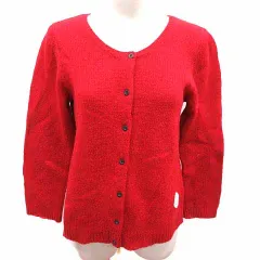 サマンサモスモス SM2 カーディガン ニット 長袖 ウール 赤 レッド /YK