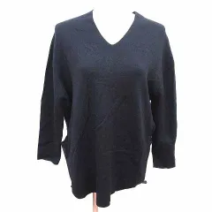 シップス SHIPS ニット カットソー Vネック 長袖 ONE 紺 ネイビー /YK