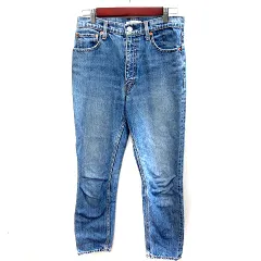 マウジー MOUSSY パンツ デニム ジーンズ ストレート ロング 27 インディゴ /RT