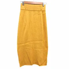 スナイデル SNIDEL タイトスカート ロング ニット F 黄色 イエロー /YK