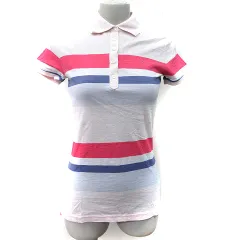 トミーヒルフィガー TOMMY HILFIGER ポロシャツ ボーダー 半袖 XS マルチカラー /YI