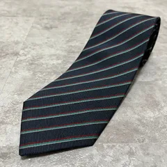 【ストライプ】レジメンタルストライプネクタイ　ビジネス向け　バイカラー　ネイビー　紺色