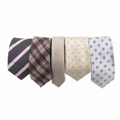 コムサメン COMME CA MEN 等 5点セット まとめ ネクタイ 総柄 絹 シルク マルチカラー /JS ■GY99