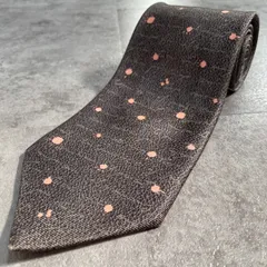 【BVLGARI】英字モチーフ×ドット柄ネクタイ　グレー　ピンク　バイカラー　ビジネス向け　最高級　セッテピエゲ　文字モチーフ　ブルガリ