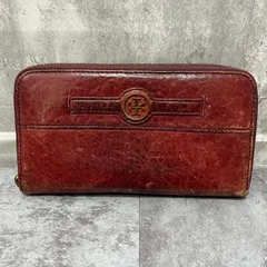 【TORY BURCH】長財布　ラウンドジップ　ラウンドファスナー　ブラウン　茶色　トリーバーチ　レザー