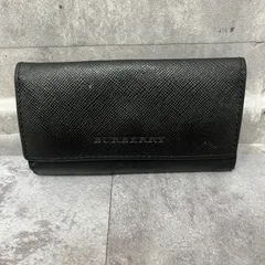 【Burberry】レザーキーケース　4連　ブラック　黒　ノバチェック　バーバリー　シンプル　ロゴ入り