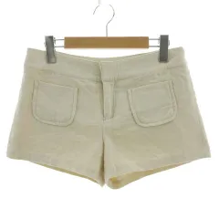 ジルスチュアート JILL STUART パンツ ショートパンツ 起毛 ウール アイボリー 4