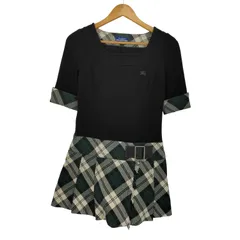 バーバリーブルーレーベル BURBERRY BLUE LABEL ドッキング ワンピース レディース  36