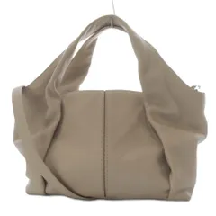 トッズ TOD'S シャツバッグ ショッピングスモール トートバッグ ショルダーバッグ 2way レザー ベージュ /YO23