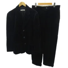 エンポリオアルマーニ EMPORIO ARMANI ヴィンテージ スーツ セットアップ ジャケット パンツ 総裏 3B ベルベット 46 紺 ネイビー 0109