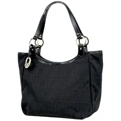 フェンディ FENDI ズッカ柄 ハンドバッグ ショルダーバッグ トートバッグ ハンドバッグ キャンバス ブラック 8BH156 レディース 【中古】