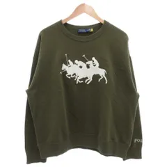 ラルフローレン スウェット POLO RALPH LAUREN スウェット トレーナー ロゴ刺繍 ビッグトリプルポニー  XL カーキ