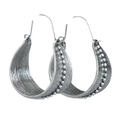 アンティーク風 フープピアス ビーズデザイン レディース 個性的 大きめ アンティーク風 アクセサリー