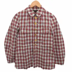コムデギャルソン COMME des GARCONS 16SS ナポレオンジャケット ブルゾン チェック 金ボタン SS 赤 レッド 白 ホワイト GQ-J027のサムネイル