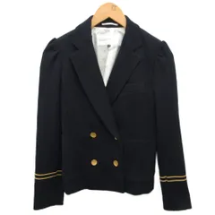 ダブルスタンダードクロージング ダブスタ DOUBLE STANDARD CLOTHING 美品 クラシックダブルブレストジャケット テーラードジャケット ブレザー 金ボタン 38 紺  ネイビー 0205-520-243のサムネイル