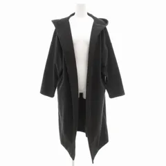 ナノユニバース nano universe フーデットガウンコート ロング F ダークグレー /GV