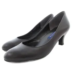 ダイアナ DIANA パンプス ヒール プレーントゥ レザー 21cm 黒 ブラック NH15406 /GV