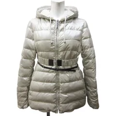 Sマックスマーラ 'S Max Mara リバーシブル ダウンコート ジャケット ナイロン フード ポーチ付 42 約L アイボリー 系 IBO87 0121のサムネイル