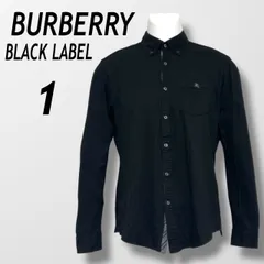 BURBERRY BLACK LABEL バーバリープラックレーベル メンズ  長袖ポロシャツ 長袖シャツ 1 ボタンダウン  D1M51-351-09 三陽商会 ノバチェック プラック系 (A-054)★