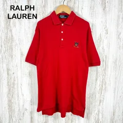 90s Polo by Ralph Lauren ポロバイラルフローレン ナイガイ ゴルフ ロゴ刺繍 半袖ポロシャツ レッド