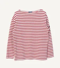 SAINT JAMES セントジェームス レッド ストライプ 長袖Tシャツ 40