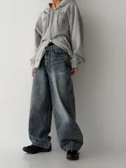 26ss 新作 840 ローライズ ワイド 丸のまま ストレート パンツ デニム