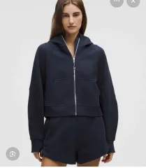 ルルレモン スキューバ オーバーサイズ フルジップアップ クロップド フーディー フーディー ジップアップ