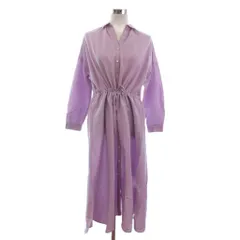 アーバンリサーチ URBAN RESEARCH コットンシルク長袖シャツ ワンピース ロング丈 無地 UR05-26L001 ピンク F