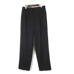 コムサデモードメン COMME CA DU MODE MEN パンツ 2プリーツ ストレート タック ワイドパンツ スラックス ウール L 黒 ブラック のサムネイル