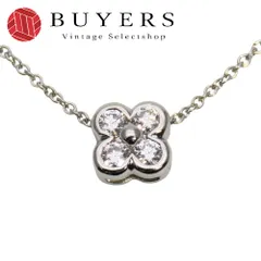【中古】 ティファニー ネックレス ベゼルセット Pt950 ダイヤモンド 約3.6g プラチナ 4PD ジュエリー フラワー レディース 女性 TIFFANY&Co.