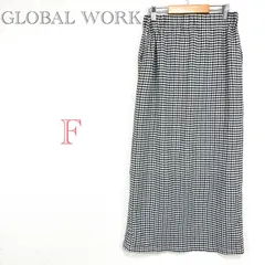 グローバルワーク♡GLOBAL WORK【F】ギンガムチェックロングスカート　タイト　カジュアル　ウエストゴム