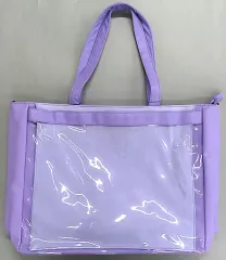 【中古】雑貨 ラベンダー A3痛バッグ用フェイクレザー2wayカスタマイズトートバッグ