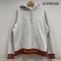 シュプリーム ストライプ リブ フーデッド スウェット プルオーバー パーカー ロゴ フーディー メンズ M ISItems【USED】【古着】【中古】50152157