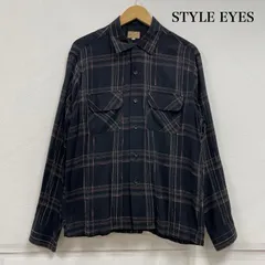 スタイルアイズ チェック 柄 フランネル 長袖 開襟 シャツ ヴィンテージ 東洋エンタープライズ レーヨン メンズ M ISItems【USED】【古着】【中古】50152205
