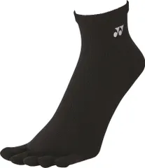 ヨネックス YONEX テニス メンズアンクルソックス 5本指 25-28cm 靴下 くつ下 エルゴファイブ 直角型 抗菌防臭 ソックス 高機能 部活 試合 チーム 練習 トレーニング 男性  19210 007 ブラック