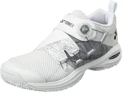 ヨネックス YONEX テニス パワークッション コンフォート ワイド ダイヤル5GC シューズ 靴 ミッドカット 動きやすい 部活 クラブ 練習 練習試合 自主練 トレーニング  SHTCWD5G 011 ホワイト 26.5